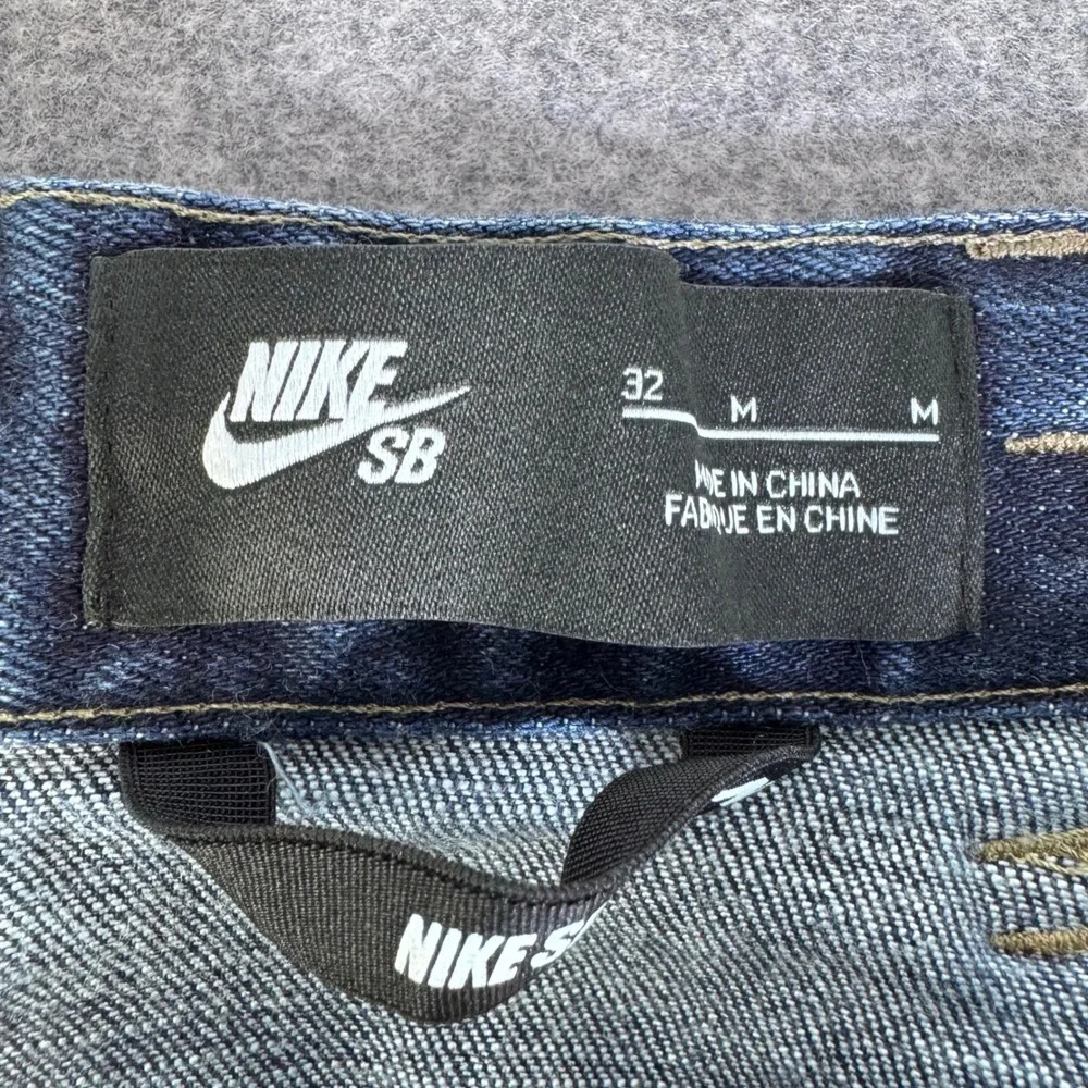 Nike SB Mens Dark Wash Slim Straight Denim Jeans Blue Size 32 M